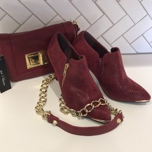 Bellini Burgundy Ankle Boots New
